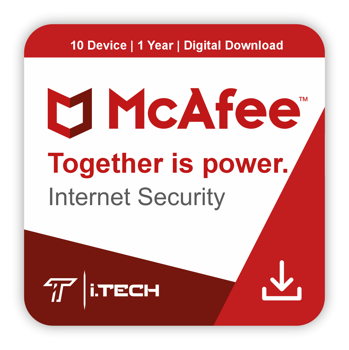 McAfee Internet Security | 1 year | 10 devices | Digital Download