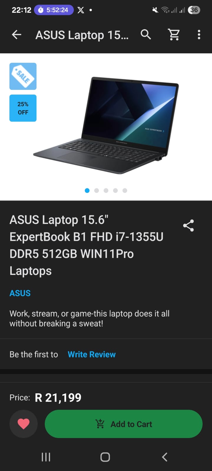 ASUS Expertbook | I7 1355U | 16GB RAM | 512GB SSD | 15.6" FHD | FREE DELIVERY + FREE BUSINESS SOFTWARE BUNDLE