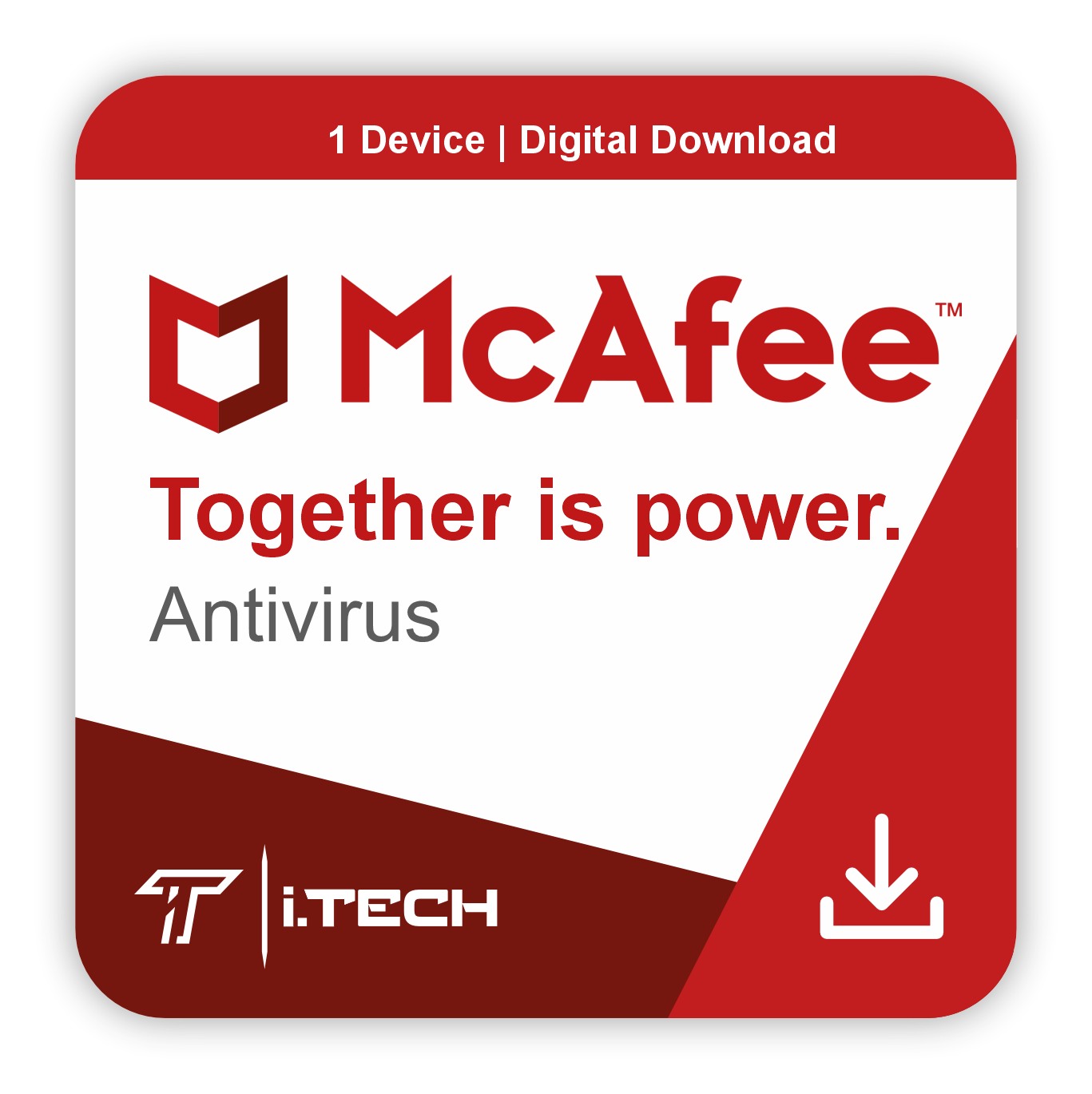 McAfee Antivirus  | 1 Device | 1 Year Key | Digital Download