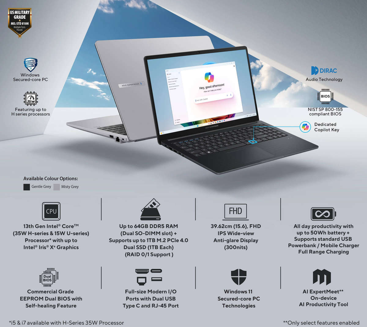ASUS Expertbook | I7 1355U | 16GB RAM | 512GB SSD | 15.6" FHD | FREE DELIVERY + FREE BUSINESS SOFTWARE BUNDLE