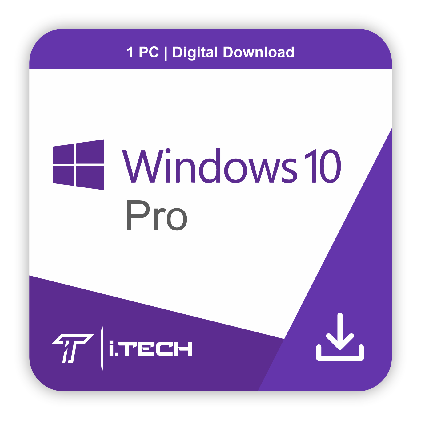 Windows 10 Professional | 32bit/64bit | 1 PC | ESD – i-Tech